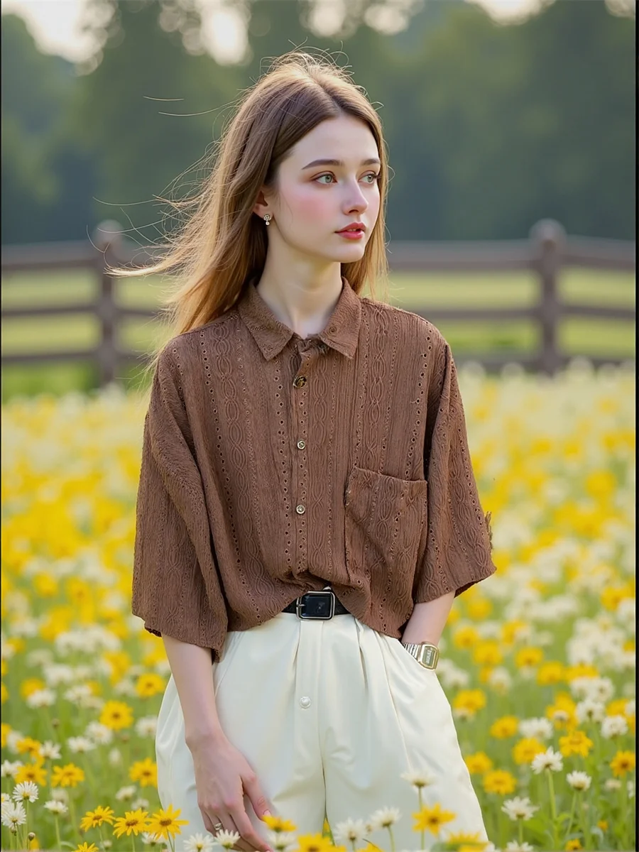 Одежда больших размеров с коротким рукавом, женские рубашки, одежда в классическом стиле, женская одежда в клетку с принтом на пуговицах спереди, повседневная одежда в консервативном стиле для колледжа
Одежда больших размеров с коротким рукавом, женские рубашки, одежда в классическом стиле, женская одежда в клетку с принтом на пуговицах спереди, повседневная одежда в консервативном стиле для колледжа