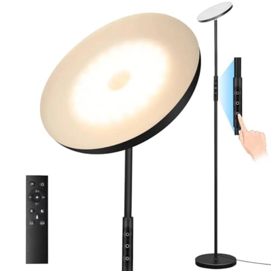 Floor Lamp, Upgraded 40W 4000LM Super Bright Torchiere LED Floor Lamps for Living Room, Stepless Dimmable Color Temperature 270
Floor Lamp, Upgraded 40W 4000LM Super Bright Torchiere LED Floor Lamps for Living Room, Stepless Dimmable Color Temperature 270