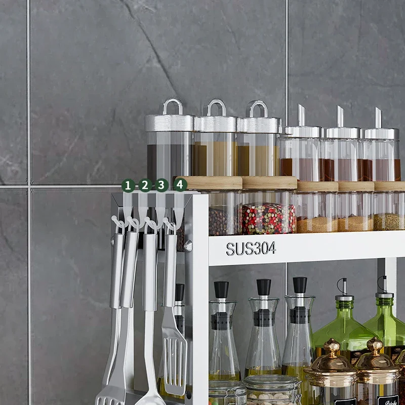 2-tier Kitchen Storage Shelf Countertop Storage Rack Kitchen Supplies Spice Shelf 304 Stainless Steel Storage Holders
2-tier Kitchen Storage Shelf Countertop Storage Rack Kitchen Supplies Spice Shelf 304 Stainless Steel Storage Holders