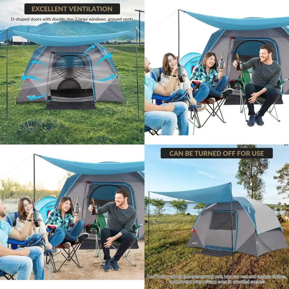 4-6 Person Family Camping Tent: Waterproof, Easy Setup, Spacious, Lightweight for Outdoor Adventures and Travel
4-6 Person Family Camping Tent: Waterproof, Easy Setup, Spacious, Lightweight for Outdoor Adventures and Travel