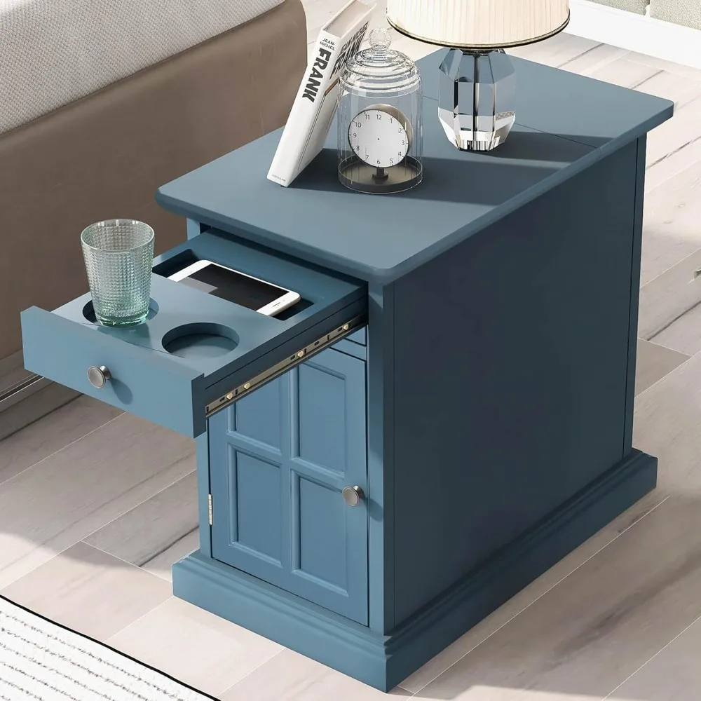 Traditional Wood End Table with Charging Station, Modern Vintage Sofa Chair Side Table Nightstand with Storage & Drawer for
Traditional Wood End Table with Charging Station, Modern Vintage Sofa Chair Side Table Nightstand with Storage & Drawer for