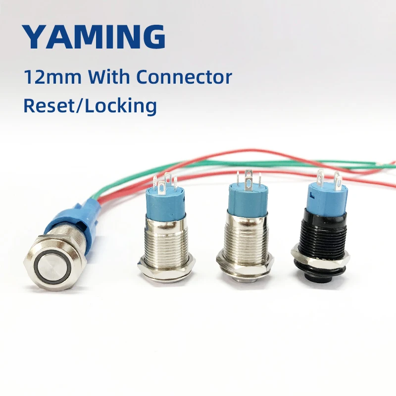 12mm Metal Push Button Switch With 4 Pins Connector Momentary Reset Fixation Waterproof IP65 LED Light Flat/High Head
12mm Metal Push Button Switch With 4 Pins Connector Momentary Reset Fixation Waterproof IP65 LED Light Flat/High Head