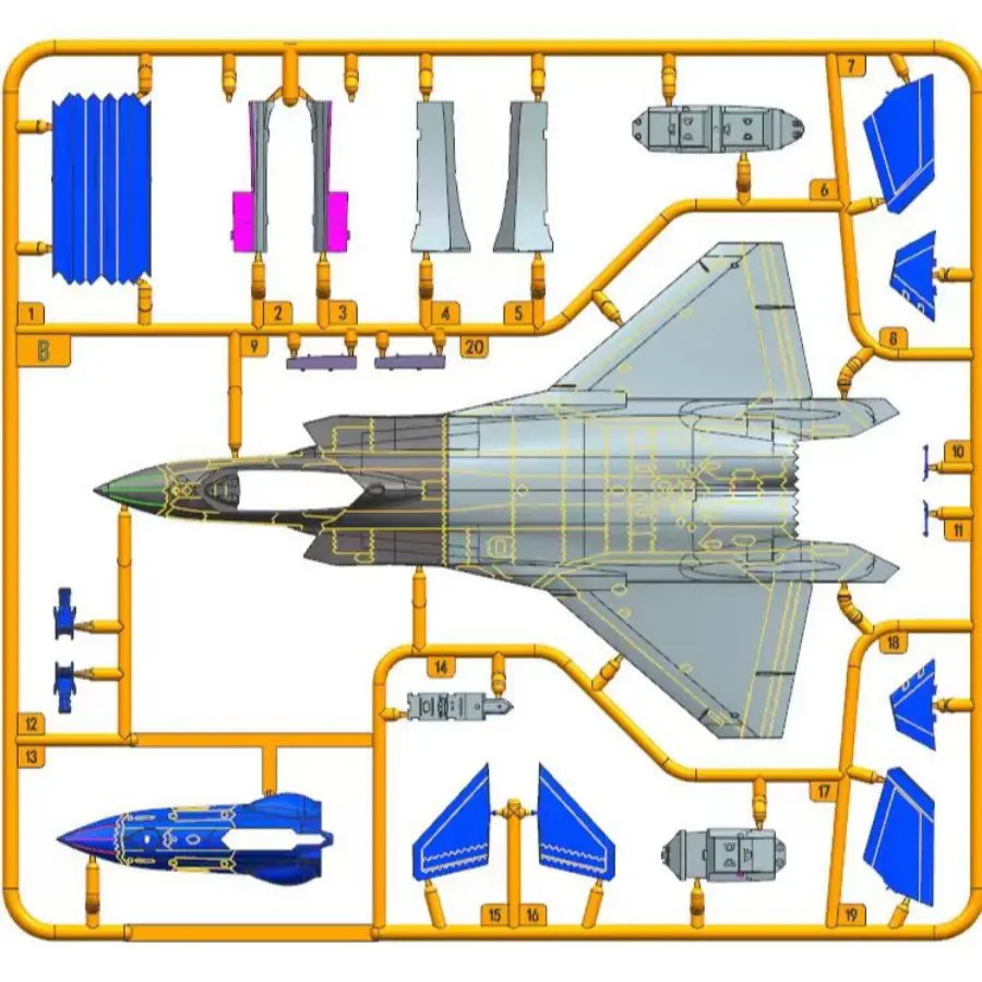Warhead WSA144021 1/144 PLAAF J-20S Mighty Dragon Two-Seater Fighter Model Kit
Warhead WSA144021 1/144 PLAAF J-20S Mighty Dragon Two-Seater Fighter Model Kit