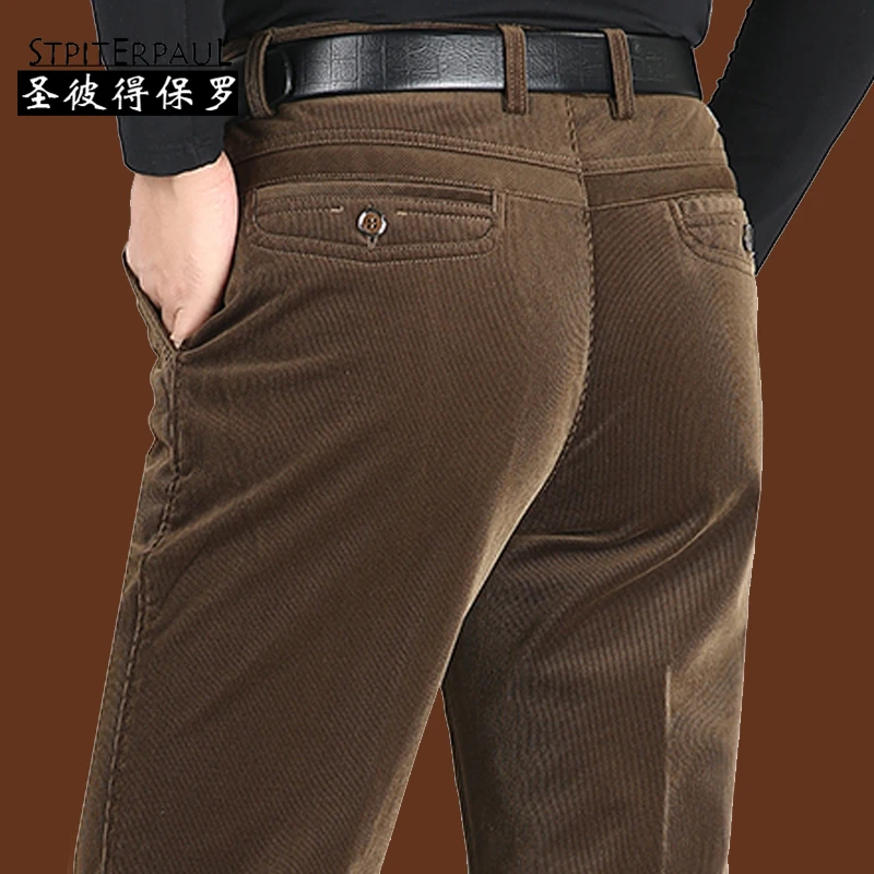 Мужские брюки из эластичного хлопкового вельвета в стиле кэжуал, со средней посадкой, прямые, свободного кроя, осенне-зимние, модные, городские, для работы
Мужские брюки из эластичного хлопкового вельвета в стиле кэжуал, со средней посадкой, прямые, свободного кроя, осенне-зимние, модные, городские, для работы