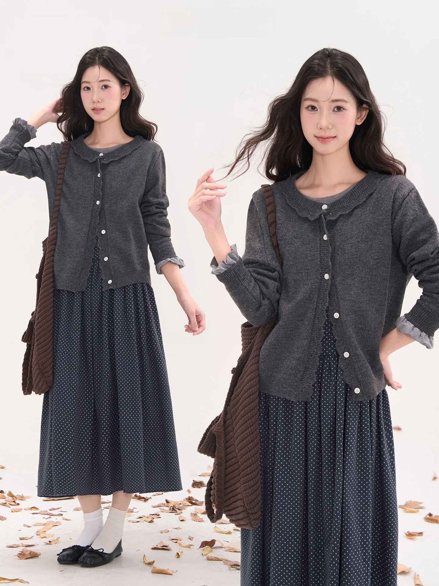 Женский вязаный кардиган Galaxy Sweetheart Sweet Wave с рюшами и круглым вырезом, осенний, модный, для повседневной носки, с длинными рукавами, теплый
Женский вязаный кардиган Galaxy Sweetheart Sweet Wave с рюшами и круглым вырезом, осенний, модный, для повседневной носки, с длинными рукавами, теплый