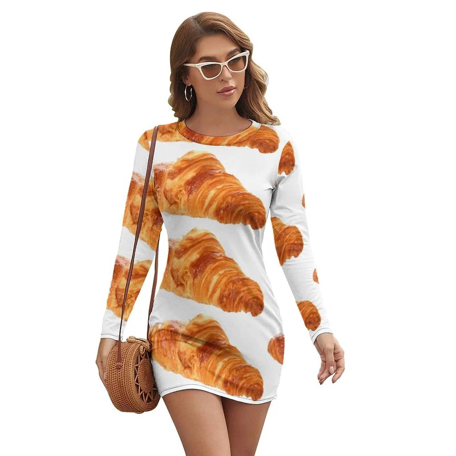 Croissant Long-sleeved Dress women's elegant loose dresses elegant chic women dresses promotion luxury dresses Long dress
Croissant Long-sleeved Dress women's elegant loose dresses elegant chic women dresses promotion luxury dresses Long dress