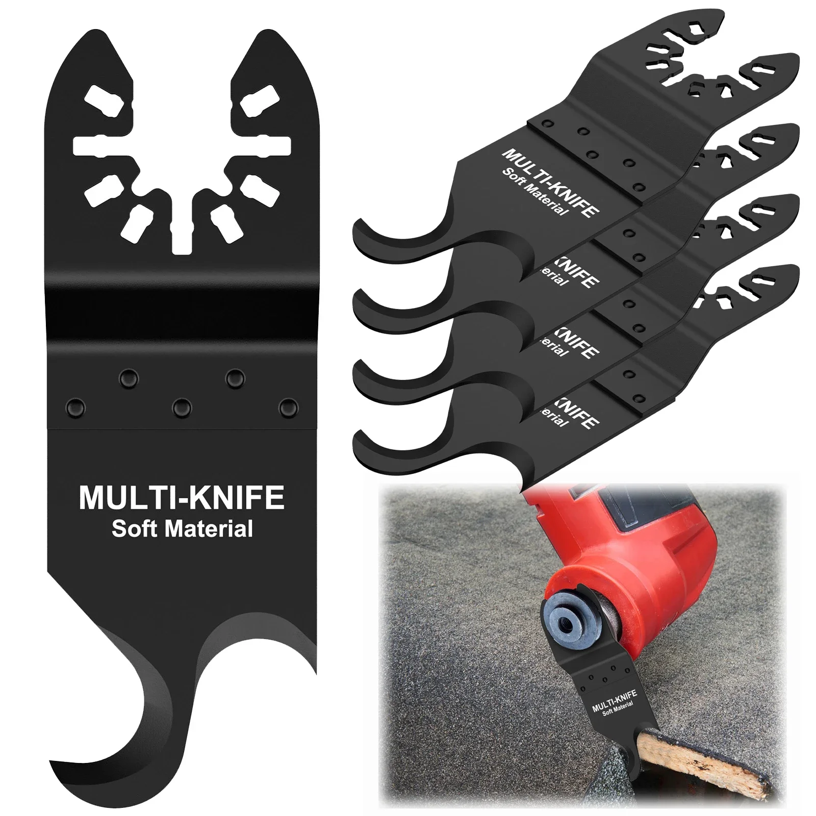 4PCS Saw Blades Oscillating Multi tool Hook Knife Blade Multitool Saw Blades for Cutting Soft Materials Roofing Shingles, PVC Ca
4PCS Saw Blades Oscillating Multi tool Hook Knife Blade Multitool Saw Blades for Cutting Soft Materials Roofing Shingles, PVC Ca
