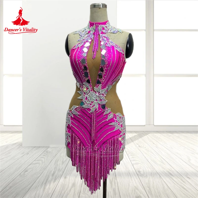 Child Latin Sleeveless High-neck Perspective Style Dancing Wear Custom Dancer's Vitality Adult Samba Jive Salsa Dress for Women
Child Latin Sleeveless High-neck Perspective Style Dancing Wear Custom Dancer's Vitality Adult Samba Jive Salsa Dress for Women