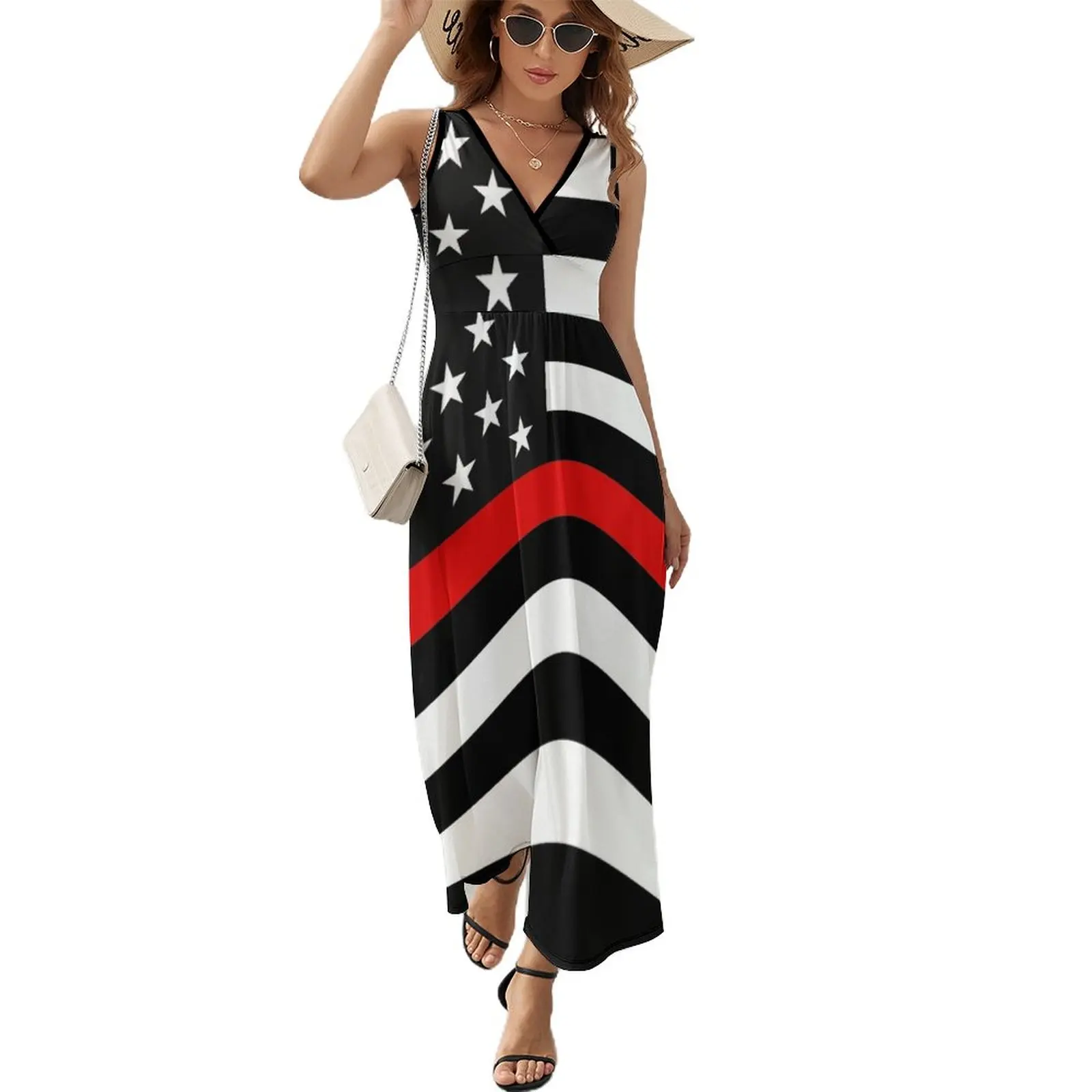 Thin Red Line American Flag Sleeveless Dress summer women's dress 2024 dress for woman beach dresses
Thin Red Line American Flag Sleeveless Dress summer women's dress 2024 dress for woman beach dresses