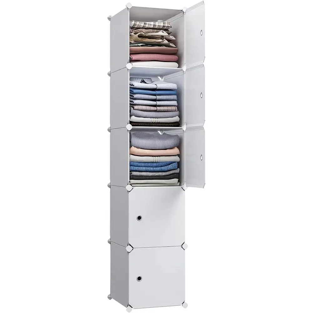 5 Cube Storage Cabinet, Narrow Clothes Storage, Plastic Standing Organizer Shelves for Small Spaces, Use in Closet, Bedroom, Liv
5 Cube Storage Cabinet, Narrow Clothes Storage, Plastic Standing Organizer Shelves for Small Spaces, Use in Closet, Bedroom, Liv