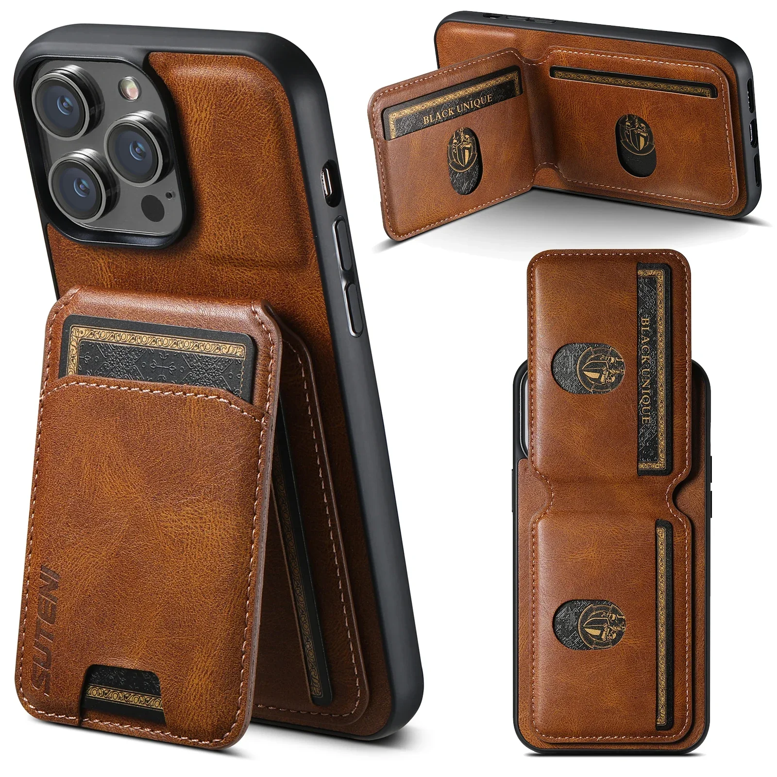 SUTENI Card Holder Leather Magnetic Pocket Cover Wallet Phone Case For iPhone X XS XR 11 12 13 14 15 Plus 16 Pro Max
SUTENI Card Holder Leather Magnetic Pocket Cover Wallet Phone Case For iPhone X XS XR 11 12 13 14 15 Plus 16 Pro Max