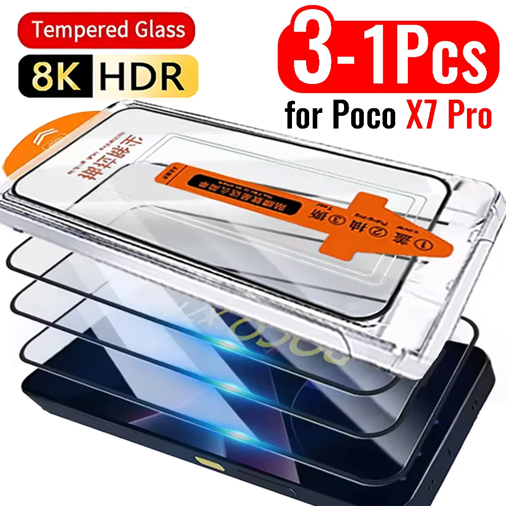 1-3Pcs Easy Installation Dust-Free Tempered Glass Film for Xiaomi Poco X7 Pro HD Scratch-Proof Screen Protectors for Poco X7 Pro
1-3Pcs Easy Installation Dust-Free Tempered Glass Film for Xiaomi Poco X7 Pro HD Scratch-Proof Screen Protectors for Poco X7 Pro