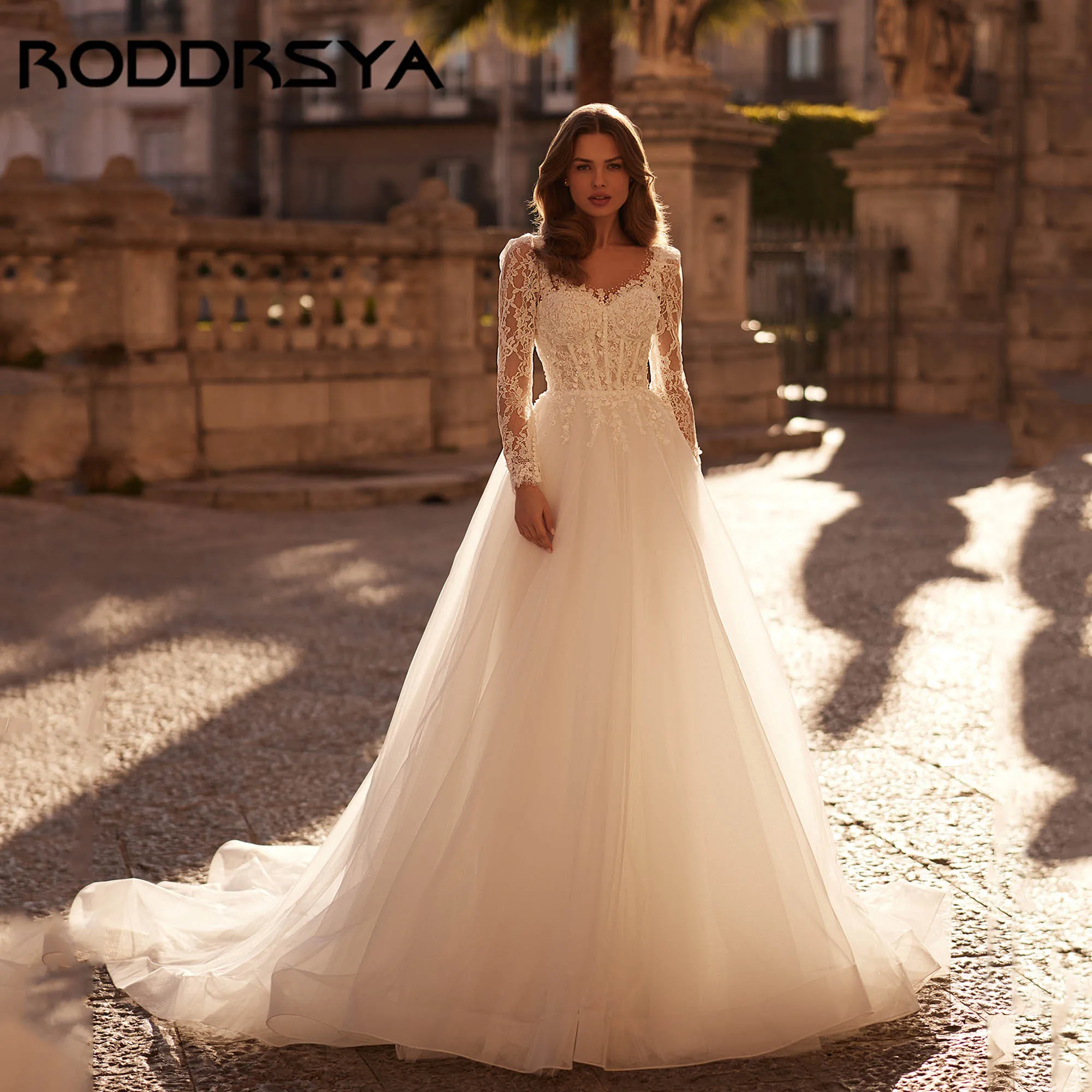 RODDRSYA Classic Elegance Wedding Dress A-line Long Sleeves Lace Bridal Gowns Women Tulle O-neck vestidos de novia Customized
RODDRSYA Classic Elegance Wedding Dress A-line Long Sleeves Lace Bridal Gowns Women Tulle O-neck vestidos de novia Customized