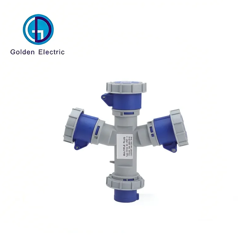 16A 220V 2p+E IP67 3-Way Male and Female Electrical Splittery Multi Socket Customized
16A 220V 2p+E IP67 3-Way Male and Female Electrical Splittery Multi Socket Customized