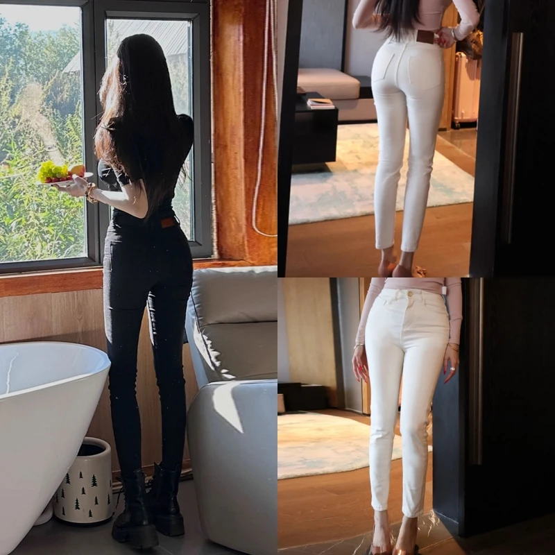 Sexy High-Waist Slim Fit Denim Jeans Women's Pencil Nine-Piece Pants Autumn Winter Basic Versatile Body-a Cotton Blend
Sexy High-Waist Slim Fit Denim Jeans Women's Pencil Nine-Piece Pants Autumn Winter Basic Versatile Body-a Cotton Blend