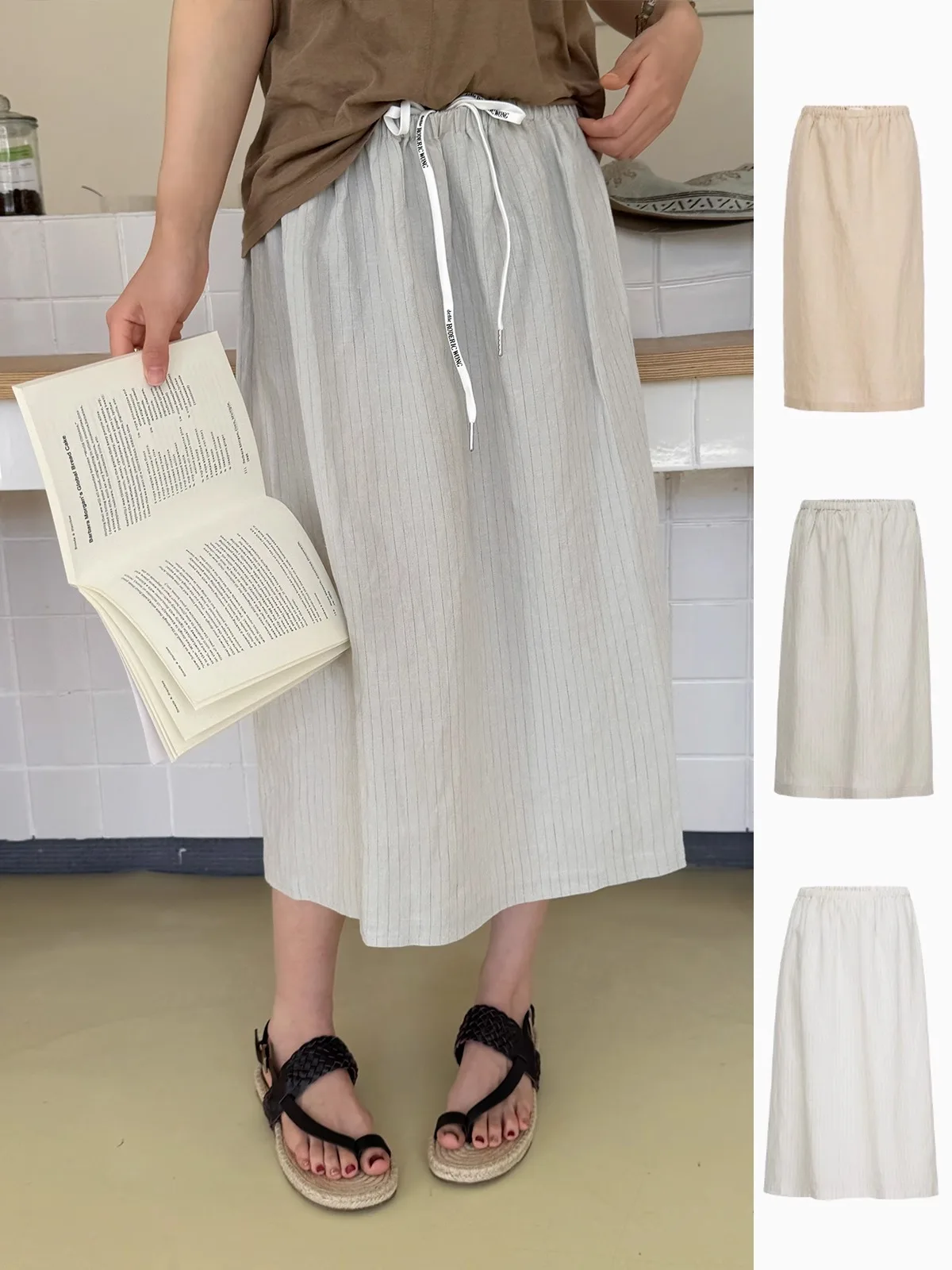 Льняная юбка в полоску DEARSOCUTE: комфортная юбка А-силуэта с завышенной талией для весны и лета, миди-юбка из коллекции Hand Store
Льняная юбка в полоску DEARSOCUTE: комфортная юбка А-силуэта с завышенной талией для весны и лета, миди-юбка из коллекции Hand Store