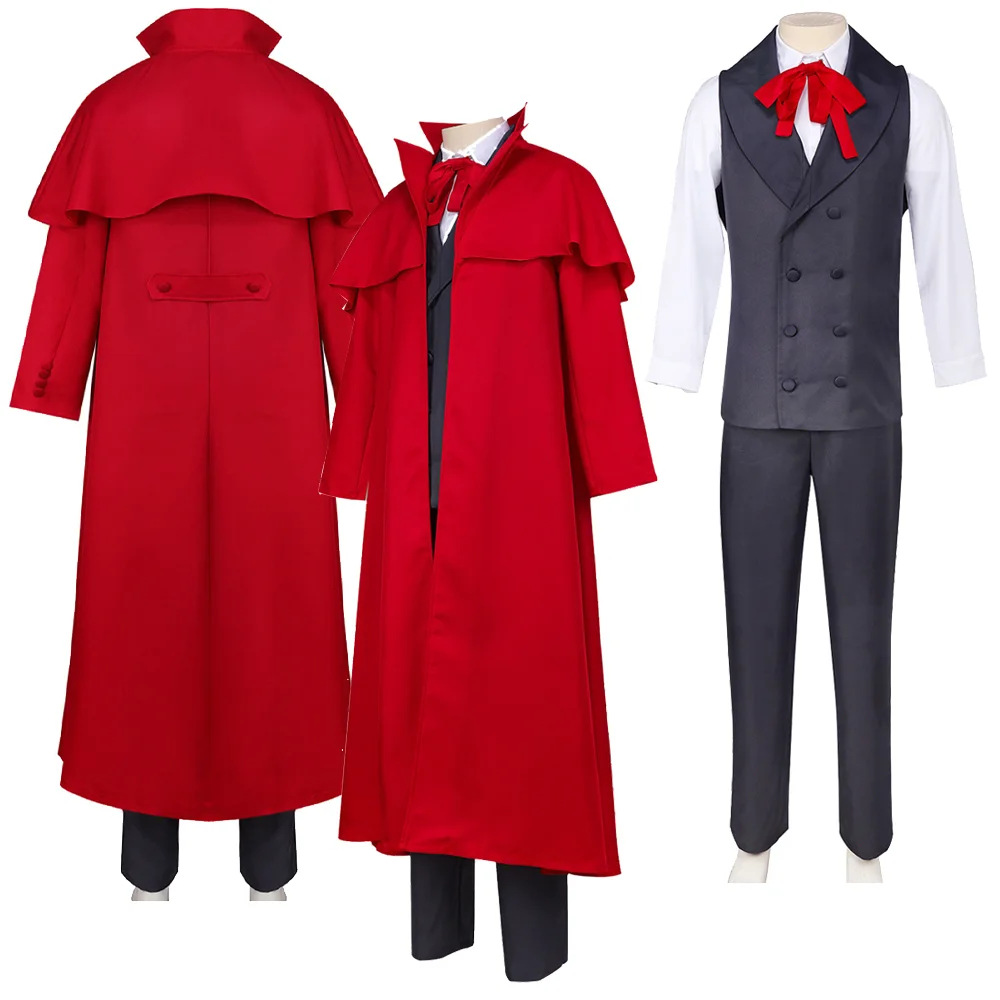 Alucard Cosplay Costume Men Red Long Cape Vest Shirt Pants Outfit Vampire Uniform Halloween Carnival Fancy Dress Party Disguise
Alucard Cosplay Costume Men Red Long Cape Vest Shirt Pants Outfit Vampire Uniform Halloween Carnival Fancy Dress Party Disguise