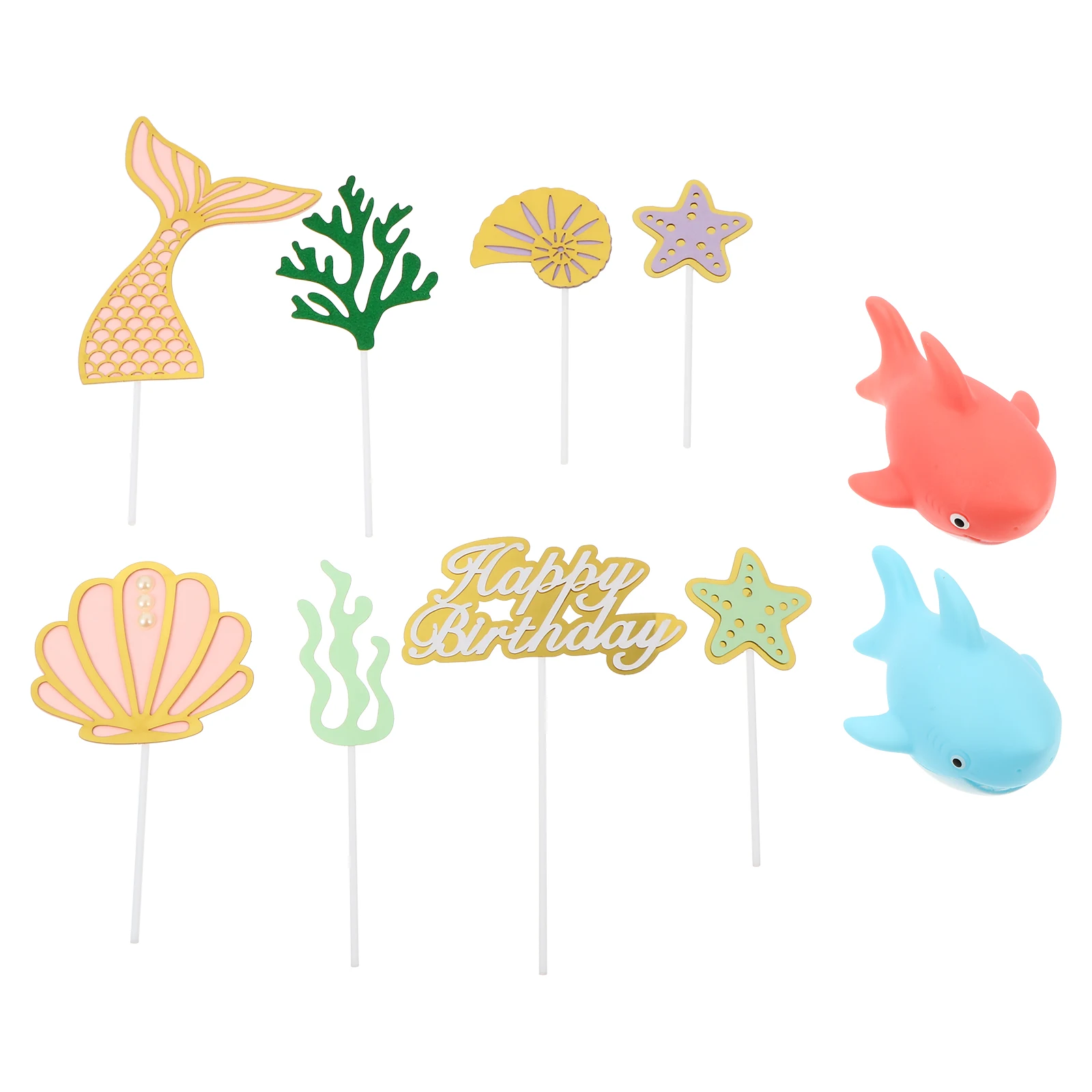 18 Pcs Ocean Theme Ornaments Birthday Cake Adornments Decorations Shark Beach Beautiful Cupcake Unqiue Plug-in Baby
18 Pcs Ocean Theme Ornaments Birthday Cake Adornments Decorations Shark Beach Beautiful Cupcake Unqiue Plug-in Baby