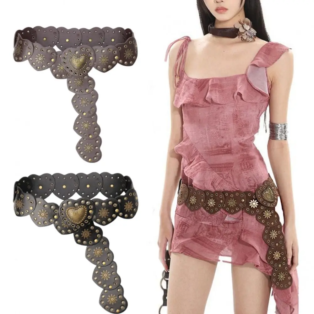 Casual Metal Heart Belts Y2K Wide Metal Rivet Belts Vintage Exaggerated Cowboy Waistband Waist Accessories
Casual Metal Heart Belts Y2K Wide Metal Rivet Belts Vintage Exaggerated Cowboy Waistband Waist Accessories