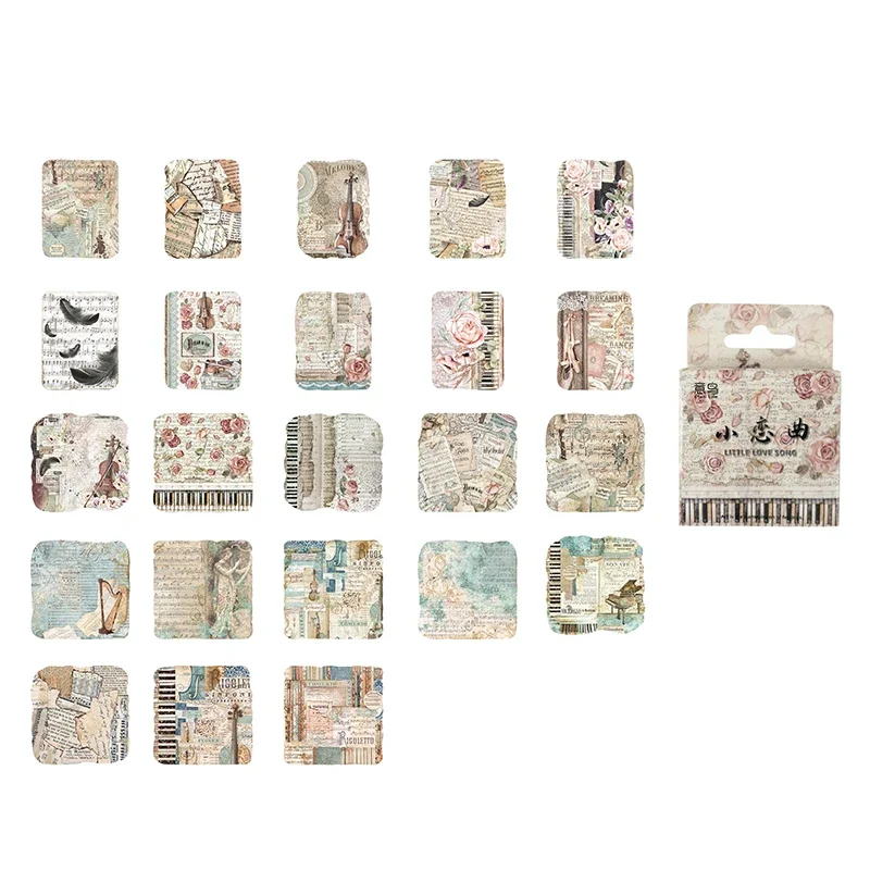 46Pcs Mni Box stickers love songs Flower handbooks materials decorative Package Self-Adhesive seal material Scrapbook 4CM
46Pcs Mni Box stickers love songs Flower handbooks materials decorative Package Self-Adhesive seal material Scrapbook 4CM