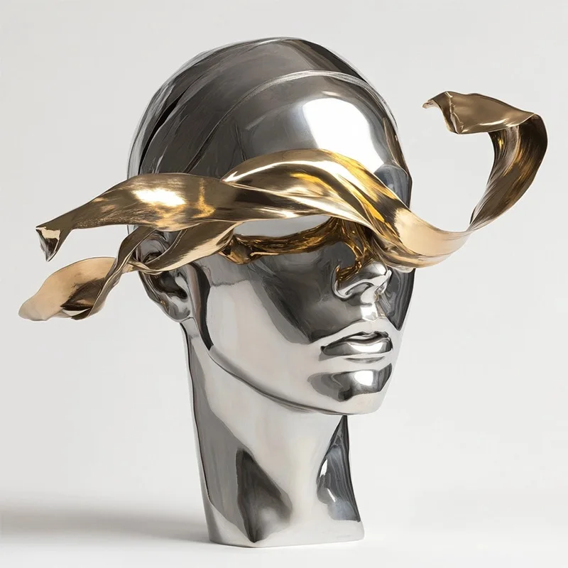 Household Products Silver Electroplating Elegant Head Sculpture Ornament Creative Hotel Lobby Office Decoration
Household Products Silver Electroplating Elegant Head Sculpture Ornament Creative Hotel Lobby Office Decoration