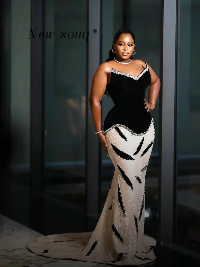 Black & Champagne Mermaid Long Prom Dresses with Crystals Plus Size African American Evening Gowns Customized Formal Robes
Black & Champagne Mermaid Long Prom Dresses with Crystals Plus Size African American Evening Gowns Customized Formal Robes