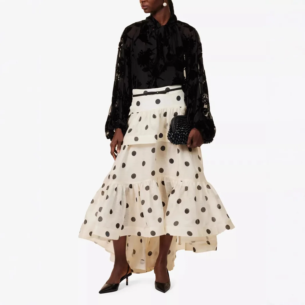 Casual and fashionable women's half skirt with polka dot ruffle edge cake skirt for summer 2025 (excluding belt)
Casual and fashionable women's half skirt with polka dot ruffle edge cake skirt for summer 2025 (excluding belt)