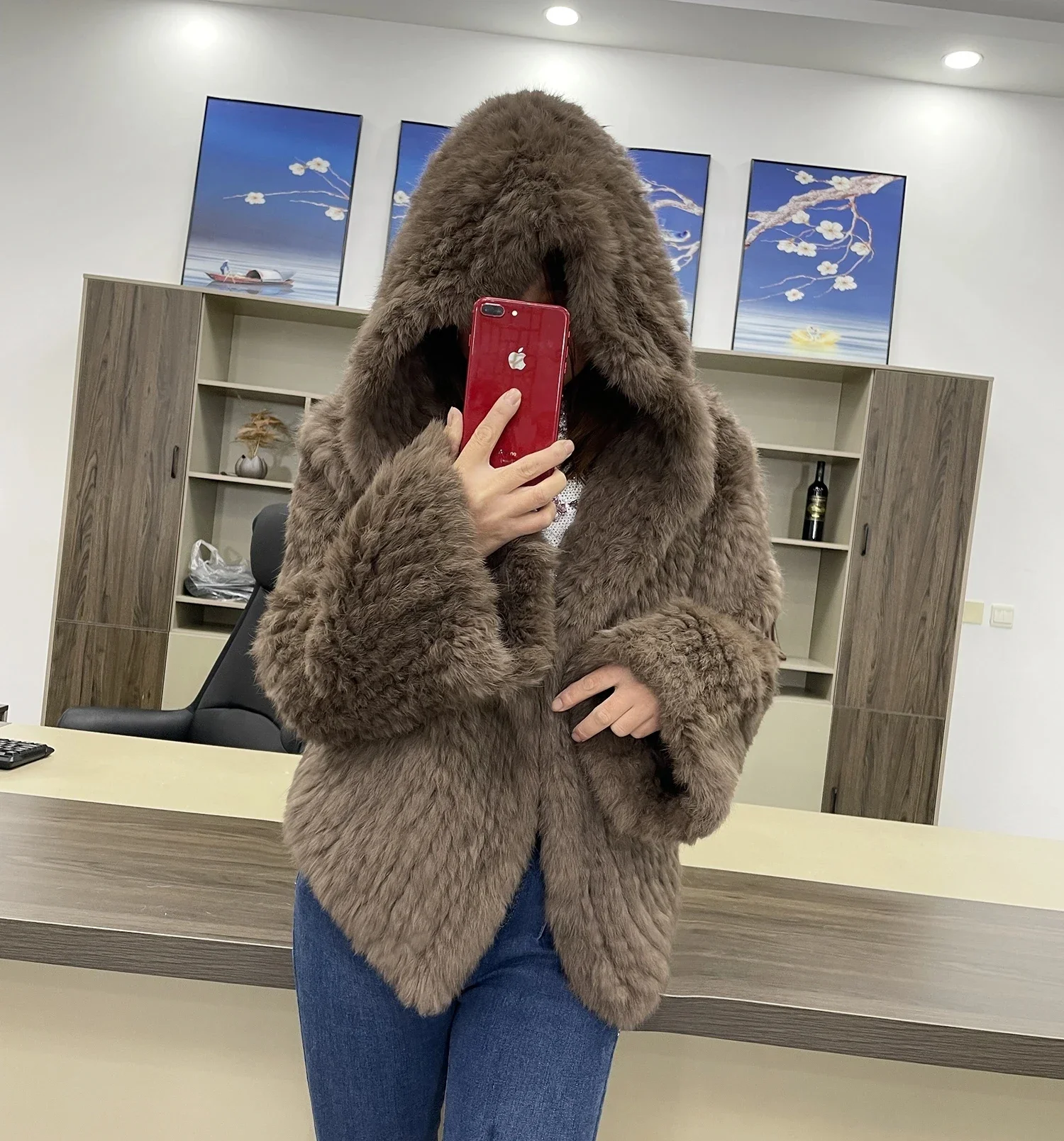 Real Rabbit Fur Hooded Coat Knitted Genuine Fur Jacket Women Fashion Long Rabbit Fur Jacket Outwear Winter Natural Fur Outwear
Real Rabbit Fur Hooded Coat Knitted Genuine Fur Jacket Women Fashion Long Rabbit Fur Jacket Outwear Winter Natural Fur Outwear