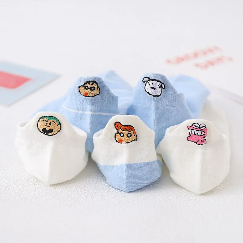 5 Pairs Shin chan Nohara Shinnosuke Cartoon Thin Embroidery low Top Shallow Mouth Cotton Socks For Girls As A Aift
5 Pairs Shin chan Nohara Shinnosuke Cartoon Thin Embroidery low Top Shallow Mouth Cotton Socks For Girls As A Aift