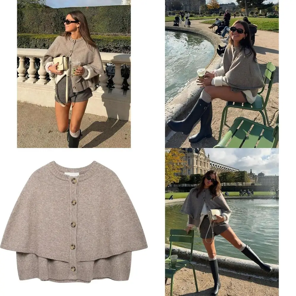 Укороченный женский кардиган с шалевым воротником из осенней вязки
Укороченный женский кардиган с шалевым воротником из осенней вязки