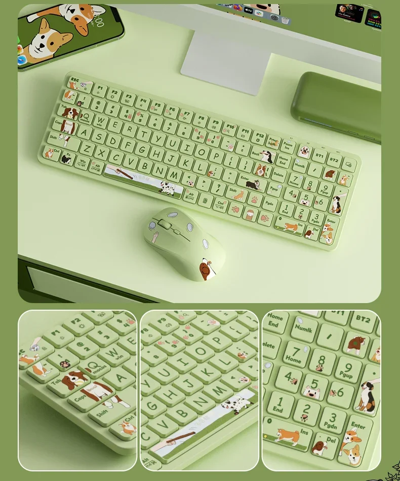 BOW Bluetooth wireless keyboard and mouse set, suitable for computers, phablets, mobile phones, universal for girls
BOW Bluetooth wireless keyboard and mouse set, suitable for computers, phablets, mobile phones, universal for girls
