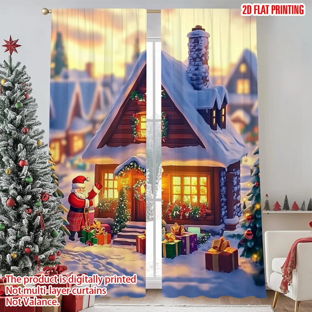 2pcs 2D flat printing Christmas Curtain Christmas tree design Versatile Durable Polyester Without Electricity Festive Holiday
2pcs 2D flat printing Christmas Curtain Christmas tree design Versatile Durable Polyester Without Electricity Festive Holiday