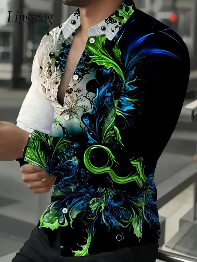 Модные рубашки с графическим принтом, мужские повседневные рубашки с длинным рукавом и отложным воротником на пуговицах, весенне-осенние винтажные мужские рубашки
Модные рубашки с графическим принтом, мужские повседневные рубашки с длинным рукавом и отложным воротником на пуговицах, весенне-осенние винтажные мужские рубашки