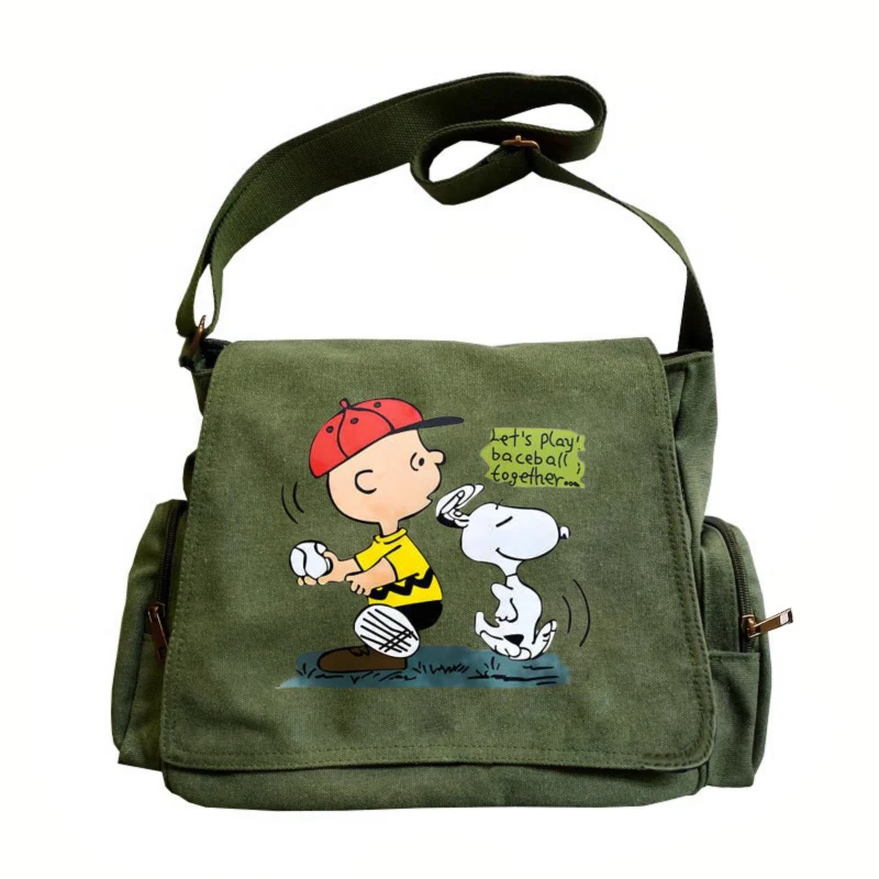 Холщовая сумка через плечо Charlie Brown & Snoopy, большая сумка через плечо, студенческая сумка для книг, унисекс, сумка-мессенджер с клапаном для ежедневного использования
Холщовая сумка через плечо Charlie Brown & Snoopy, большая сумка через плечо, студенческая сумка для книг, унисекс, сумка-мессенджер с клапаном для ежедневного использования