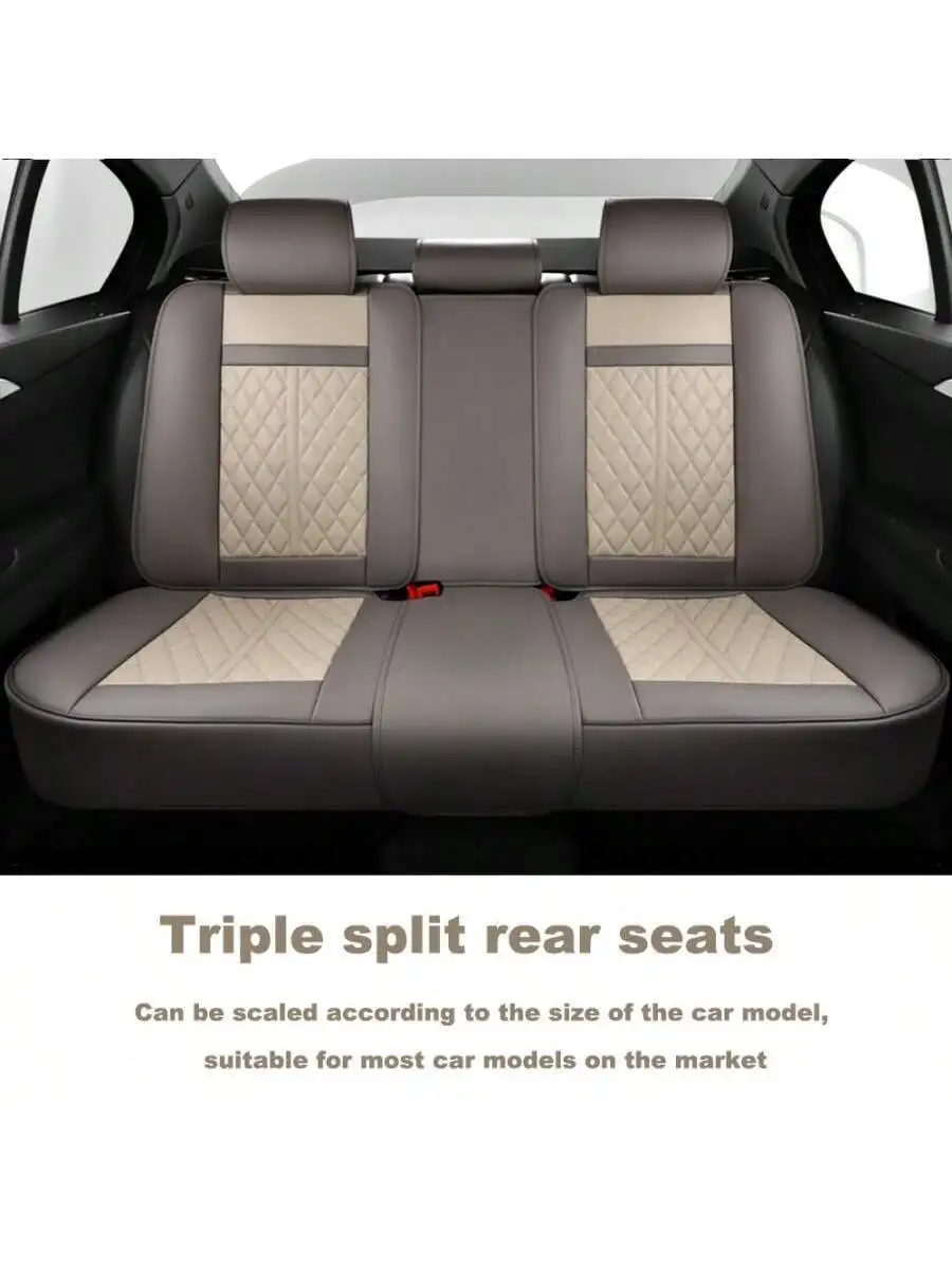 Triple Split Rear Seat Covers Full Set Waterproof Nappa Leather Universal Fit For Most Cars
Triple Split Rear Seat Covers Full Set Waterproof Nappa Leather Universal Fit For Most Cars