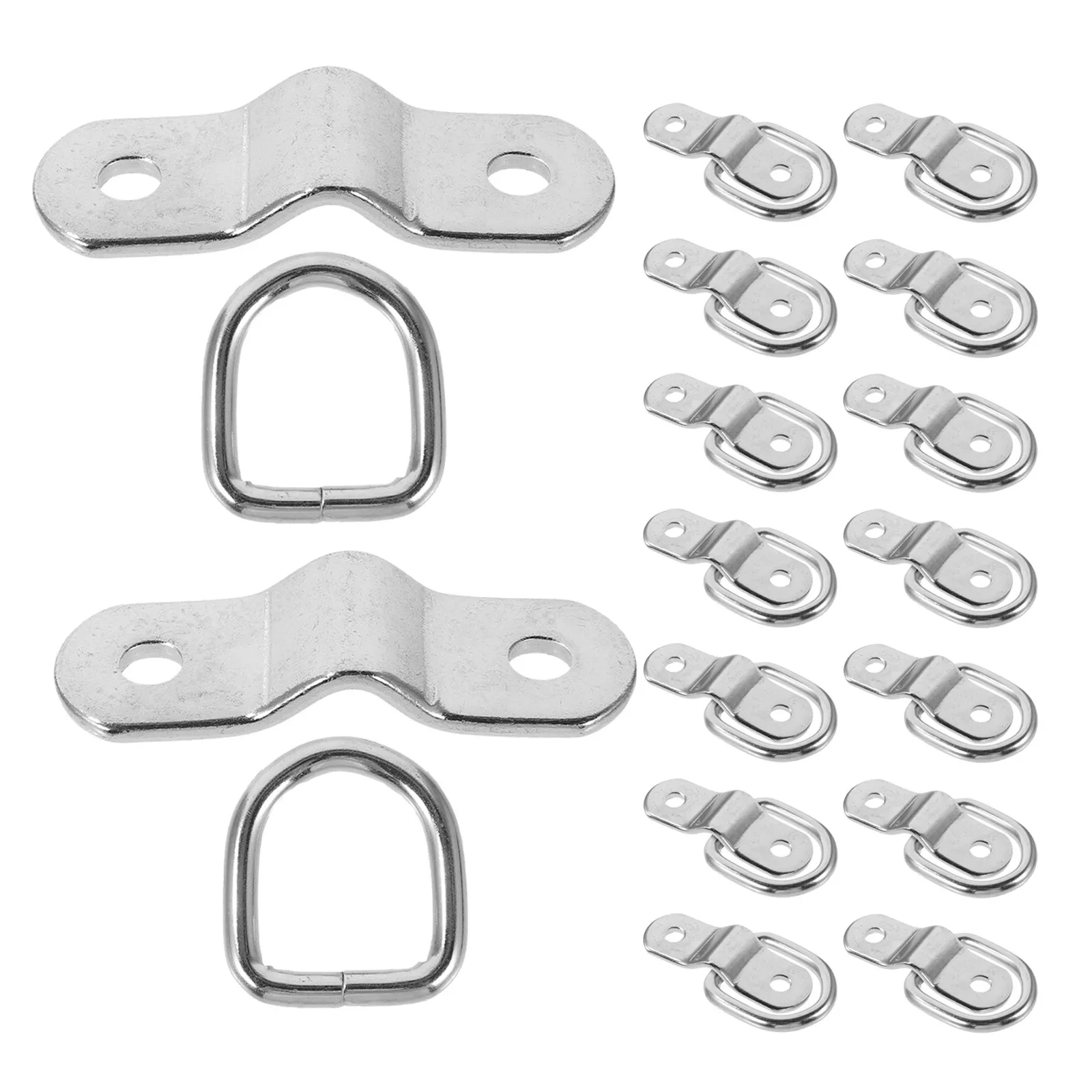 16Pcs Cargo D Rings Tie Down Anchors Heavy Duty Surface Mount Lashing Rings for Trailer Truck Bed Rv Utility Trailer Accessories
16Pcs Cargo D Rings Tie Down Anchors Heavy Duty Surface Mount Lashing Rings for Trailer Truck Bed Rv Utility Trailer Accessories