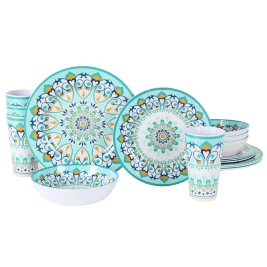 Melamine Dinnerware Set for 4-16 Pcs:Camping Dishes Set with Dinner PlatesSalad Plates Bowls and Cups.Lightweight and Unbreakab
Melamine Dinnerware Set for 4-16 Pcs:Camping Dishes Set with Dinner PlatesSalad Plates Bowls and Cups.Lightweight and Unbreakab