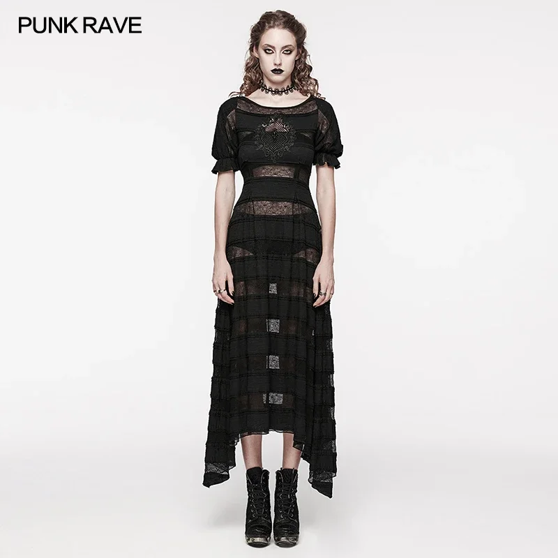 PUNK RAVE Women's Daily Gothic Ollowed Out Applique Design Dress Hem Is Short Front Long Back Party Club Sexy Dresses
PUNK RAVE Women's Daily Gothic Ollowed Out Applique Design Dress Hem Is Short Front Long Back Party Club Sexy Dresses