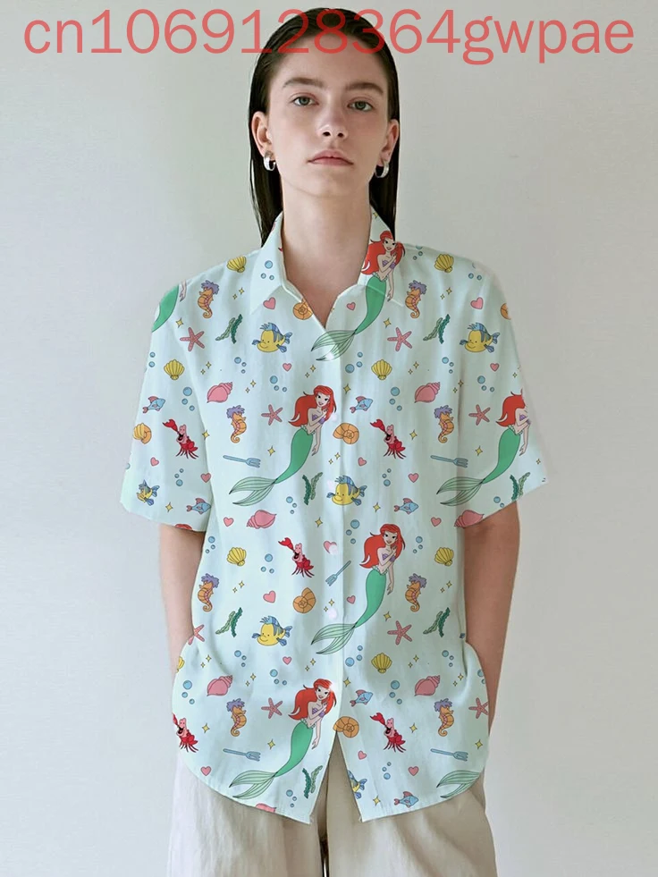 Disney Ariel the Little Mermaid Womens Casual Short Sleeve Blouses Shirt Holiday Beach Hawaiian Shirt Women Elegant Hawaii Shirt
Disney Ariel the Little Mermaid Womens Casual Short Sleeve Blouses Shirt Holiday Beach Hawaiian Shirt Women Elegant Hawaii Shirt