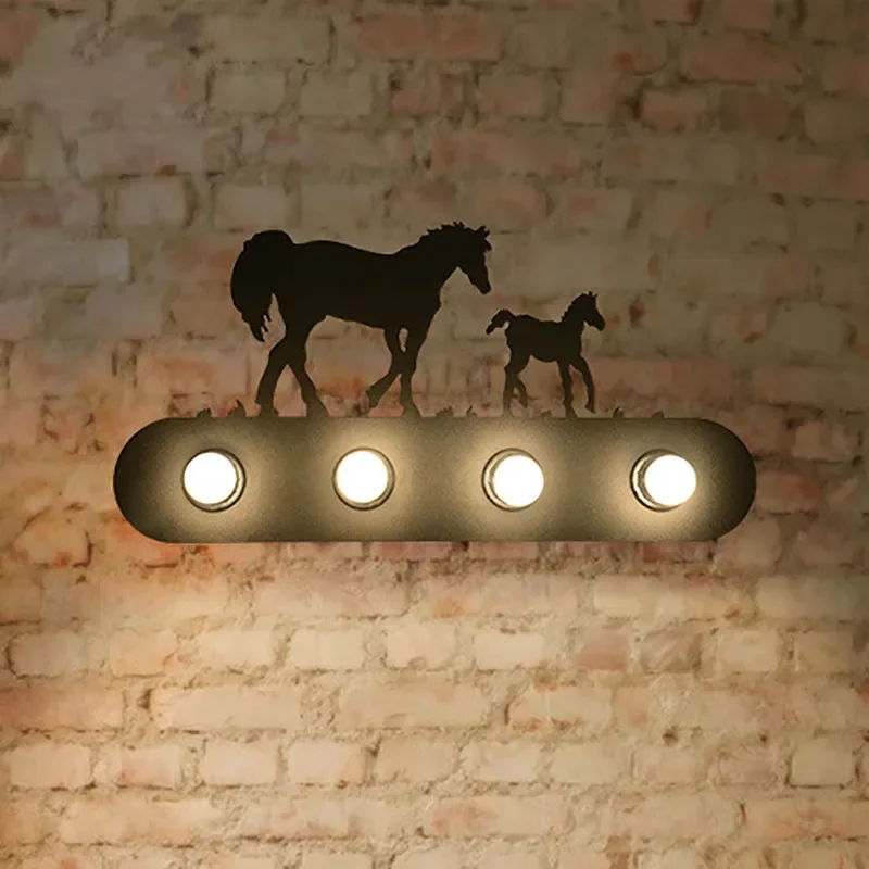 6 style Vintage American country lighting creative industrial horse animal Wall Lamp E27 for Bar Bedroom restaurant
6 style Vintage American country lighting creative industrial horse animal Wall Lamp E27 for Bar Bedroom restaurant