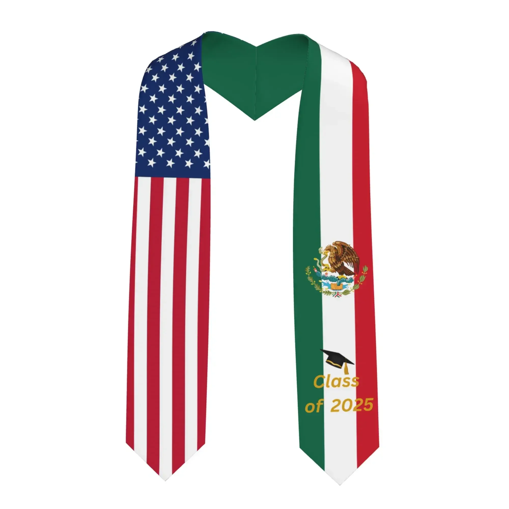 Mexico & American Graduation Sash Class of 2025 - Mixed Dual Flag Stole for Study Aboard International Students Graduation Gift
Mexico & American Graduation Sash Class of 2025 - Mixed Dual Flag Stole for Study Aboard International Students Graduation Gift