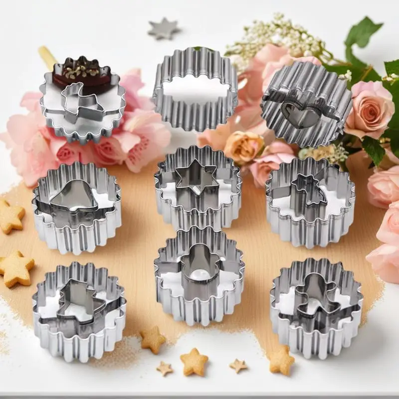 9PCS Stainless Steel Cookie Cutters Flower Heart Shape Candy Mold Biscuit Molds Cake Decorating Molds Baking Tools
9PCS Stainless Steel Cookie Cutters Flower Heart Shape Candy Mold Biscuit Molds Cake Decorating Molds Baking Tools