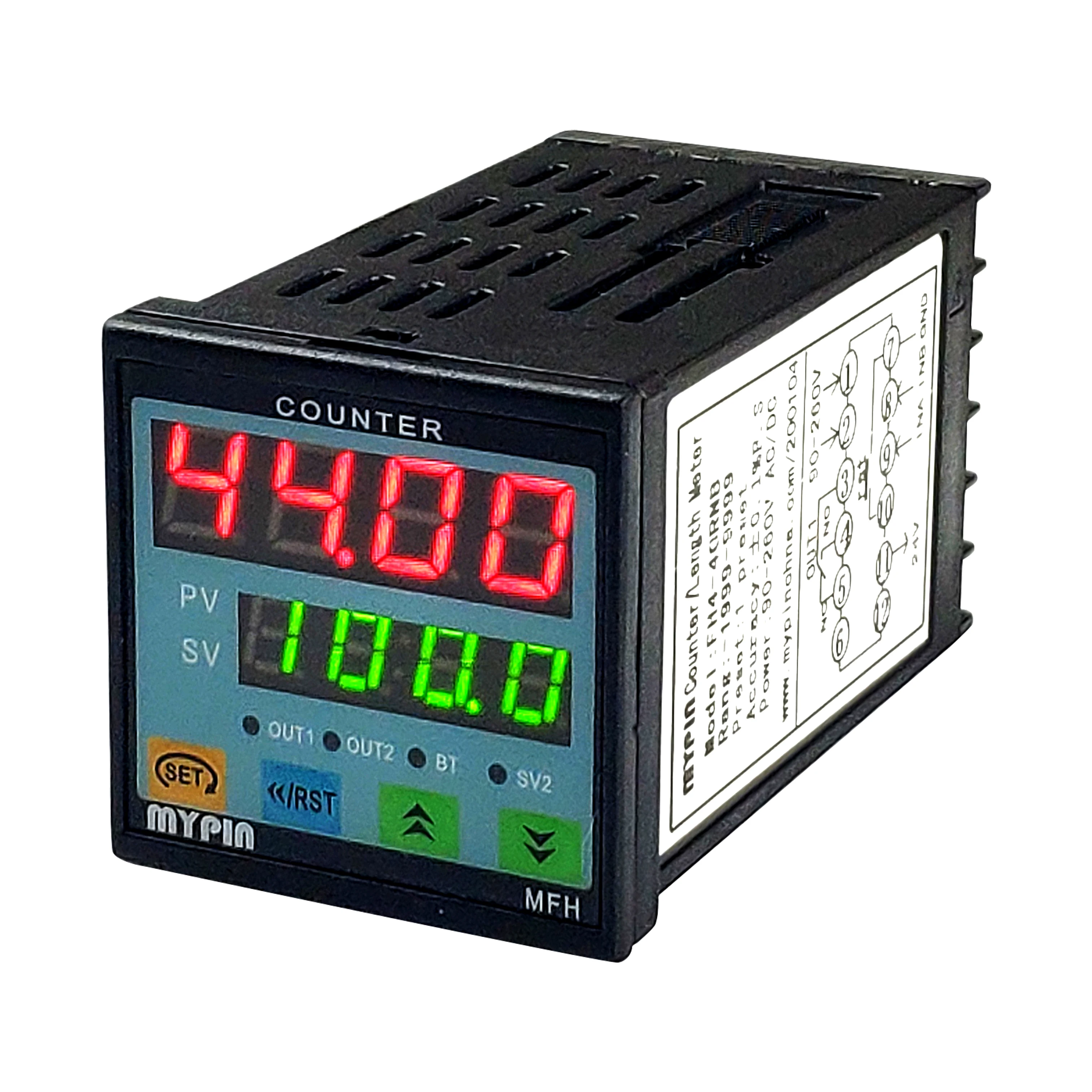 FH Series 4 LCD Digital Display Counter Length Meter (FH4-4CRNA) Plastic Material
FH Series 4 LCD Digital Display Counter Length Meter (FH4-4CRNA) Plastic Material