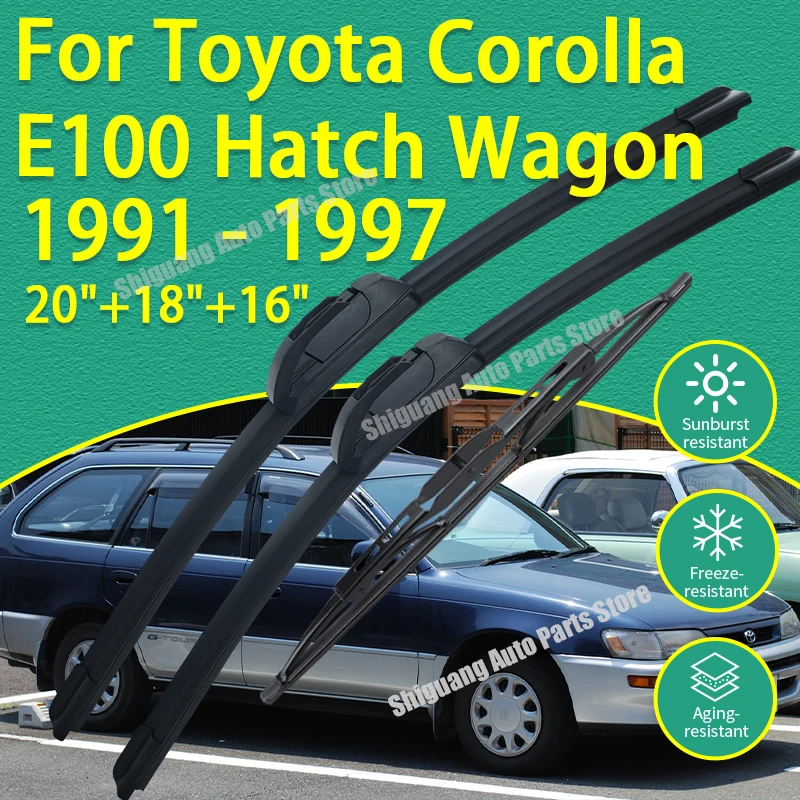 Front Rear Silicone Coating Wipers for Toyota Corolla E100 Hatch Wagon 1991 - 1997 Car Wiper Windshield Windscreen Accessories
Front Rear Silicone Coating Wipers for Toyota Corolla E100 Hatch Wagon 1991 - 1997 Car Wiper Windshield Windscreen Accessories