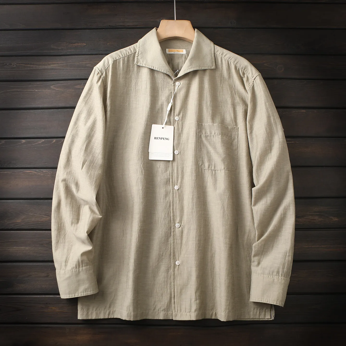 Classic old money style retro old, antibacterial linen cotton men's lapel casual long-sleeved shirt
Classic old money style retro old, antibacterial linen cotton men's lapel casual long-sleeved shirt