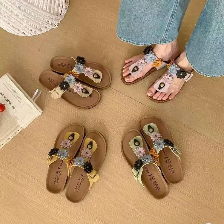 Women's Bohemian Flower Flip Flops, Summer Flat Thong Sandals, Non-slip Casual Beach Vacation Outdoor Slippers for Women
Women's Bohemian Flower Flip Flops, Summer Flat Thong Sandals, Non-slip Casual Beach Vacation Outdoor Slippers for Women