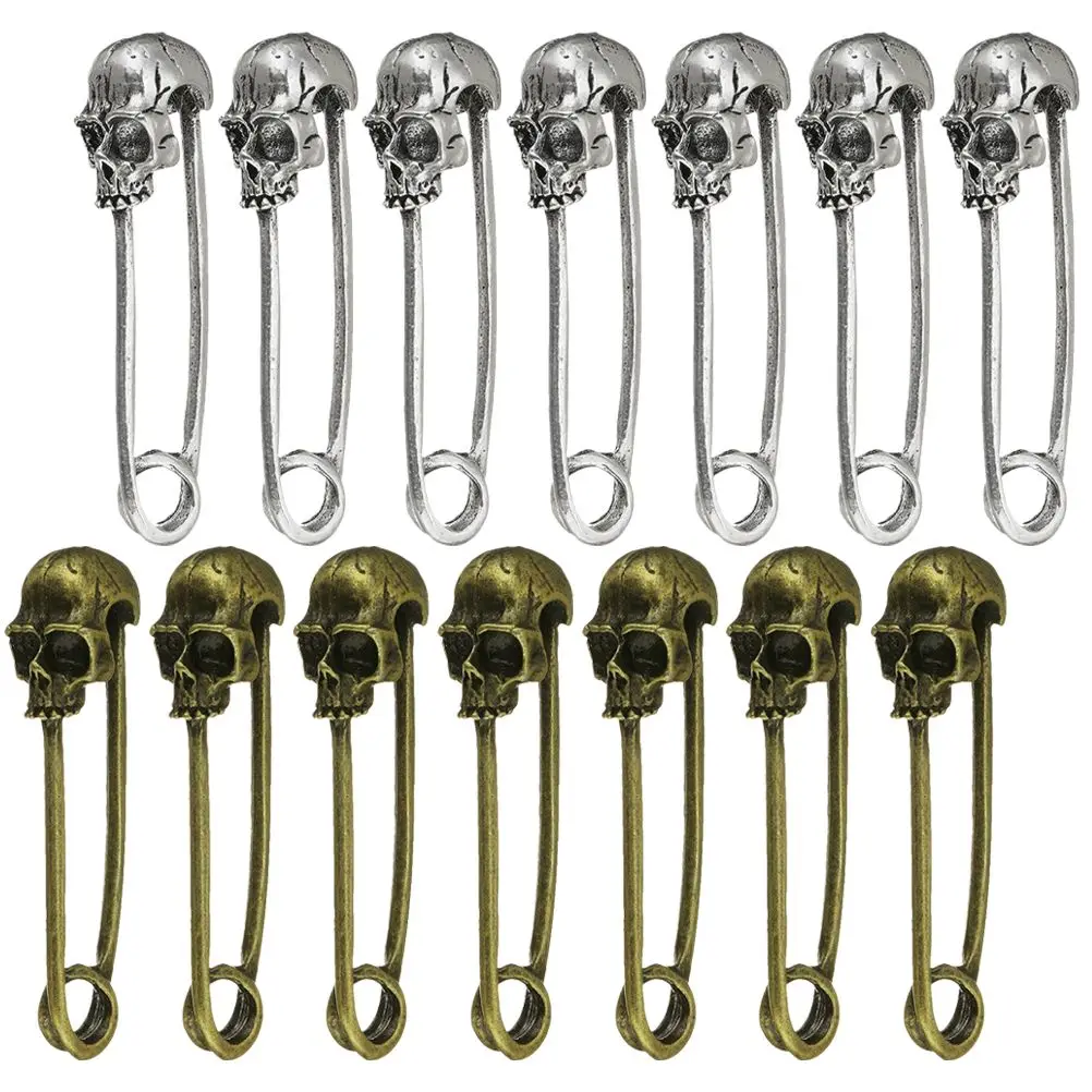 20pcs Safety Skull Pins Vintage Ornaments Punk Jewelry for Clothes Sewing Crafting Supplies Charm Brooch Decor
20pcs Safety Skull Pins Vintage Ornaments Punk Jewelry for Clothes Sewing Crafting Supplies Charm Brooch Decor