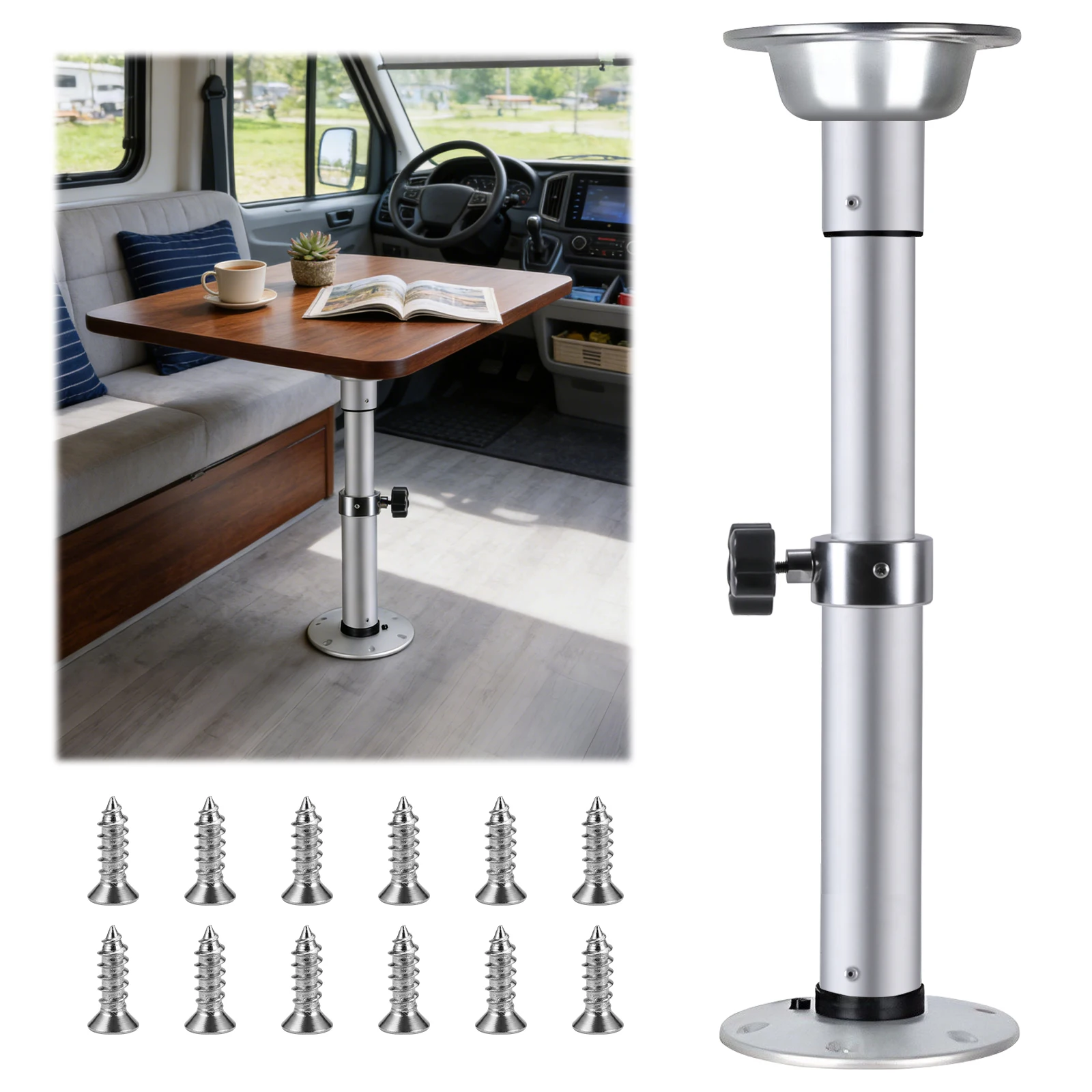 Height Adjustable Pedestal with Gas Lift Multi-Function Table Base Mount One-Leg Lifting System for Boat Yacht Motorhome Caravan
Height Adjustable Pedestal with Gas Lift Multi-Function Table Base Mount One-Leg Lifting System for Boat Yacht Motorhome Caravan