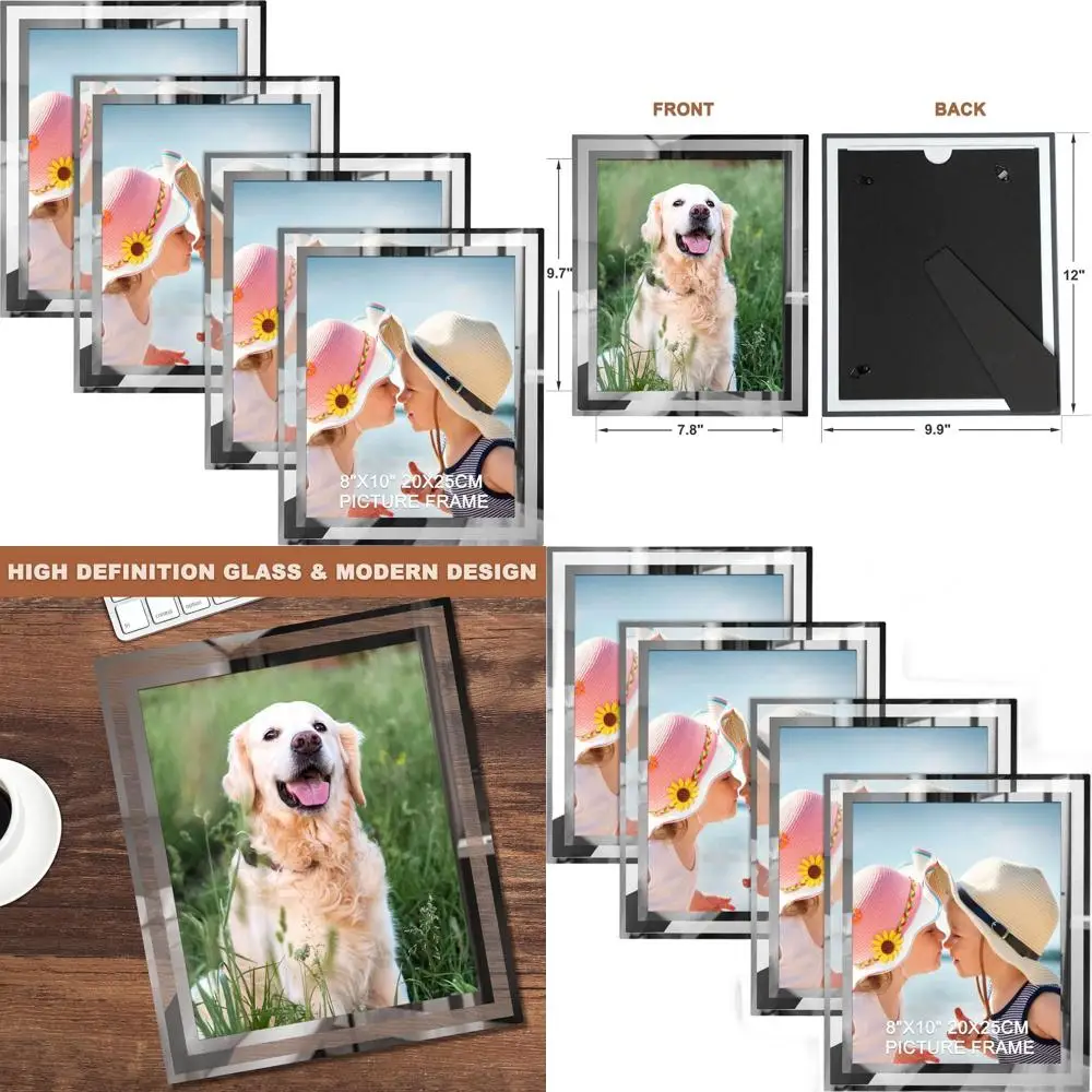 Набор из 4 серебряных зеркальных рамок для фотографий, стеклянные настольные рамки для фото, горизонтальное или вертикальное размещение
Набор из 4 серебряных зеркальных рамок для фотографий, стеклянные настольные рамки для фото, горизонтальное или вертикальное размещение