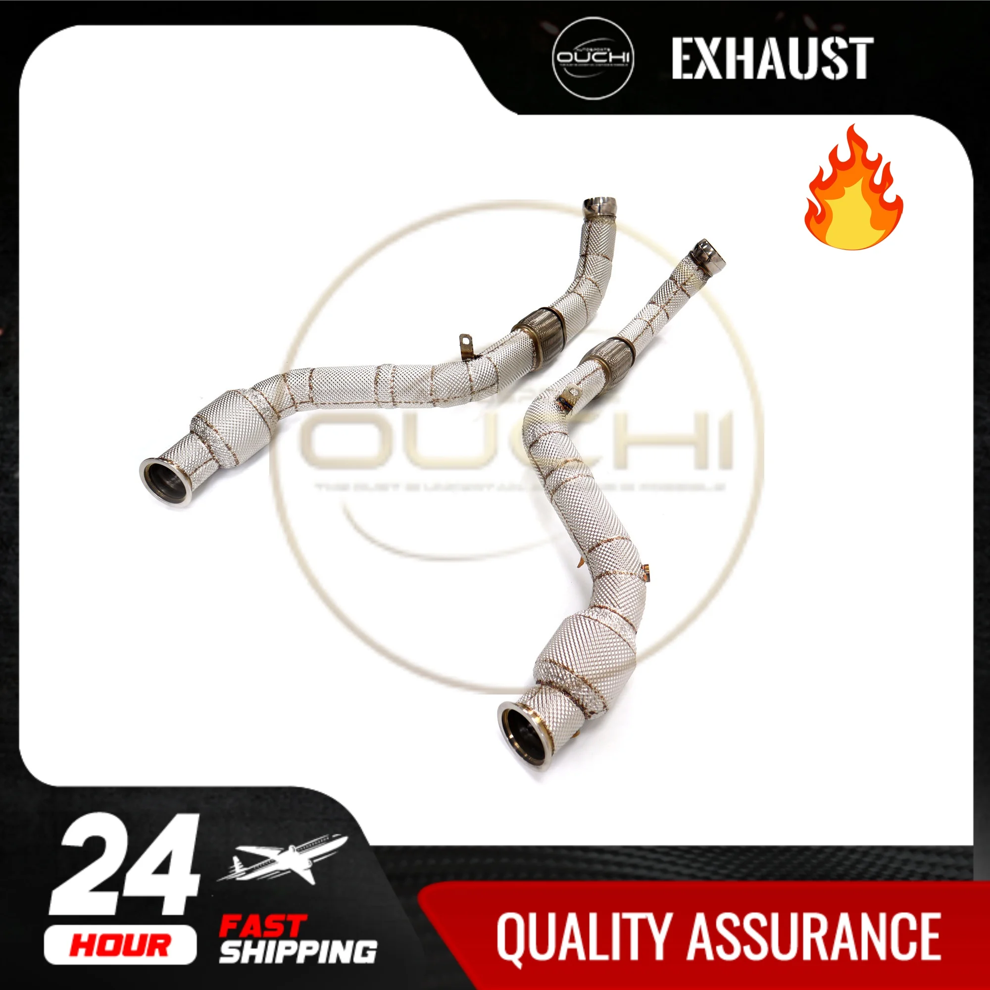 High Performance Downpipe For Bentley Continental GT W12 6.0T OUCHI Stainless Steel Heat Shield Car Exhaust Heat Dissipation
High Performance Downpipe For Bentley Continental GT W12 6.0T OUCHI Stainless Steel Heat Shield Car Exhaust Heat Dissipation